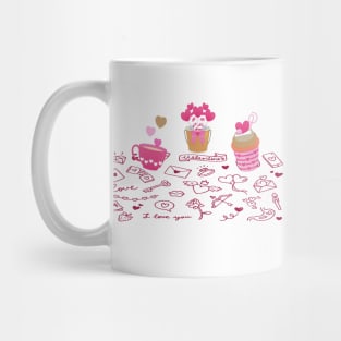 Pink Hearts valentine Mug